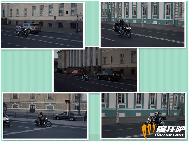 街上骑摩托车的人非常多，抓拍了几张