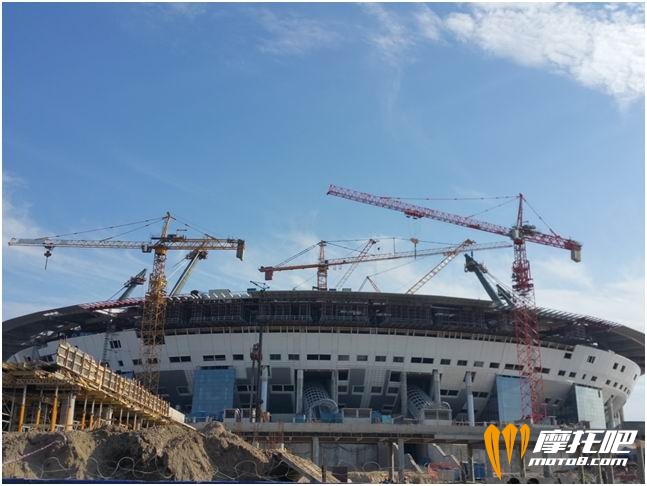仍在施工的圣彼得堡天然气竞技体育场，据说以后会是圣彼得堡泽尼特的主场